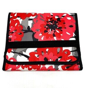 Thirty One Tri Fold iPad Tablet Case Floral Zippered Pocket Organizer Bold Bloom